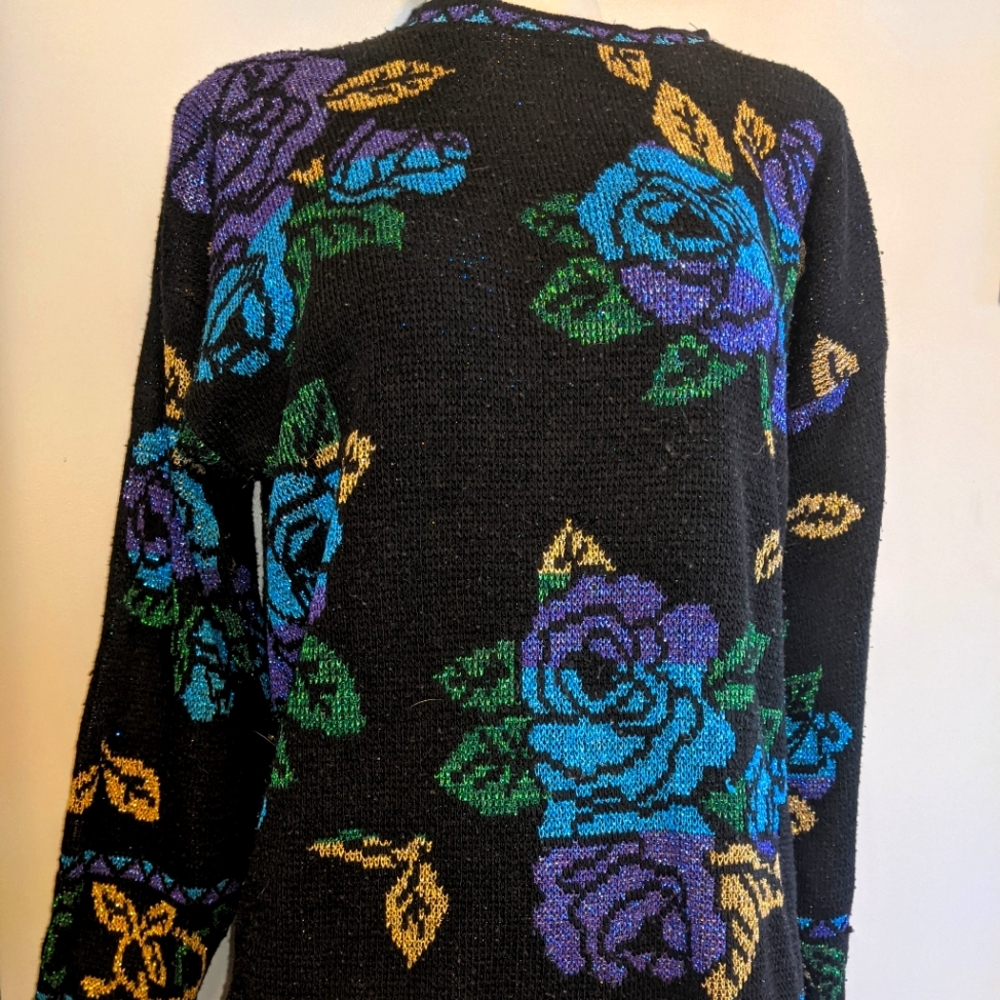Vintage "Holiday Time" sparkle sweater